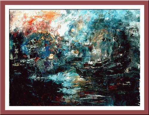 Noah's boat; 2003. oil on canvas. 60  80 cm