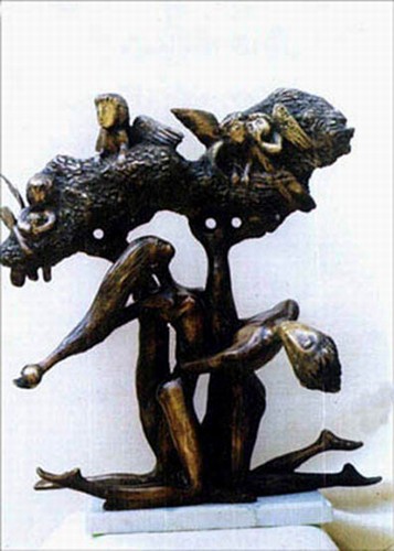 Adam and Eva; 2003 year; bronze; 60x48x35 sm