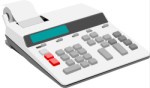 Desktop calculator with paper roll, Business