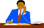 Businessman speaking on the phone, Business