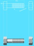 Blueprint with nut and bolt, Backgrounds