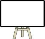 Easel with whiteboard, Backgrounds