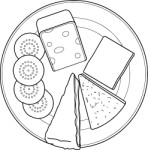 Selection of cheeses on a plate, Food