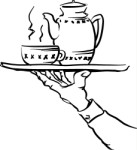 Serving tea, Hands