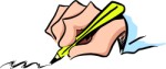 Writing hand, Hands, views: 10495
