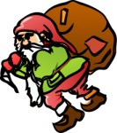Dwarf with sack, Holidays