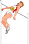 Woman highjumping, Sport
