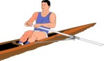 Front man in a rowing team, Sport