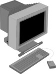 Computer monitor and keyboard, Technology