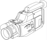 Outline drawing of a video camera, Technology, views: 11355
