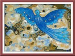 Dark blue bird, Marianna Smolkina's paintings