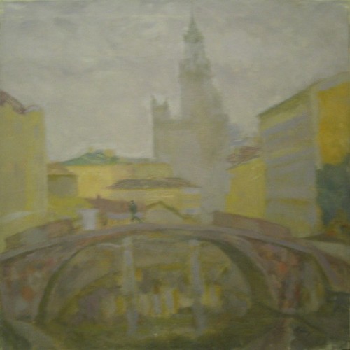 Maliy Moskvareckiy most; canvas, oil, 65x65 sm, 1979 year, collection