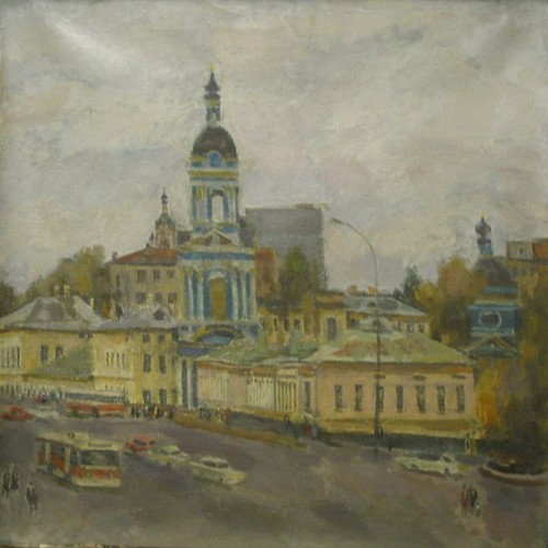 Solyanka street; canvas, oil, 60x60 sm, collection