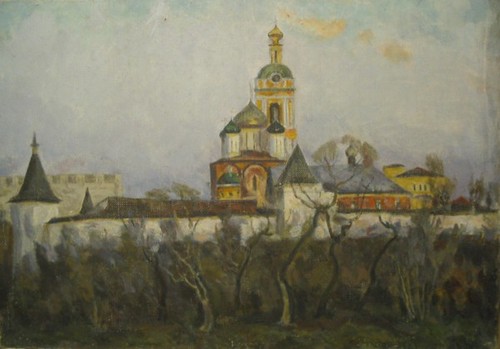 Novospasskiy monastir; canvas, oil, 50x70 sm, 1991 year, collection