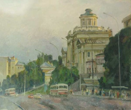 The Summer Day in Moscow; canvas, oil, 50x60 sm, 1987 year, collection