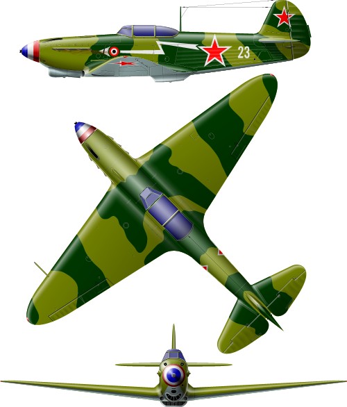 YaK-1, Yakovlev; serial, fighter, Xara Xtreme