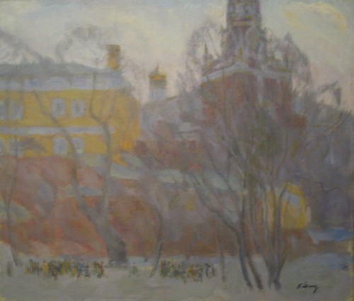 Moscow. Aleksandrovskiy garden; canvas, oil, 60x70 sm, 1980 year, collection