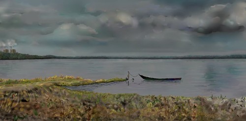 Obolon. On the left from the island; Open Canvas, collection