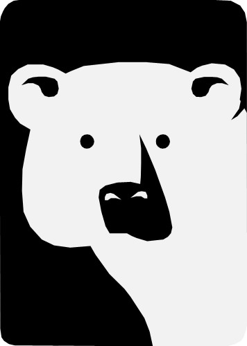 Bear logo; Bear, Mammal, Design, Grey