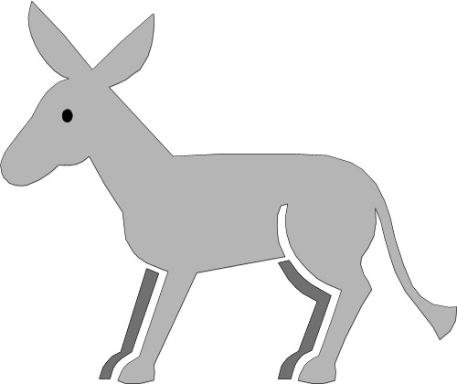Donkey; Ass, Donkey, Mule, Mammal, Domestic, Grey
