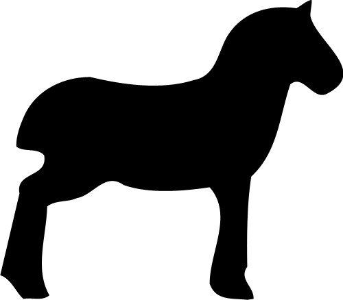 Horse; Animal, Domestic, Silhouette, Farm