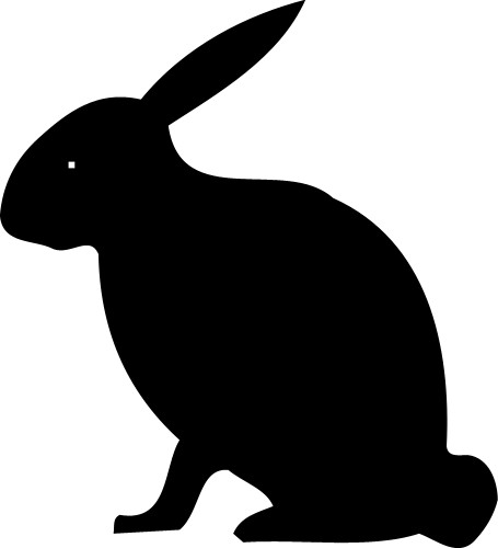 Rabbit; Animal, Domestic, Silhouette