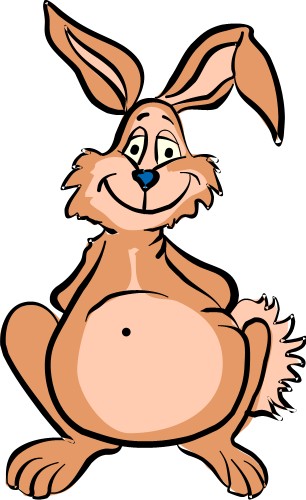 Rabbit; Cartoon, Buck, Doe, Animal