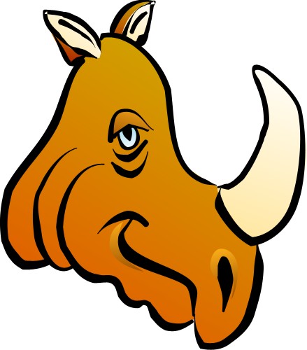 Rhinoceros; Animal, Horn, Head