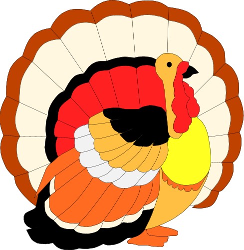 Turkey with tail fanned out; Animals