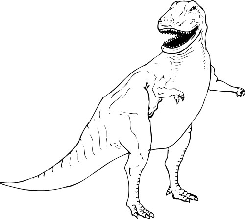 Tyrannosaurus Rex; Carnivore, Dinosaur, Outline