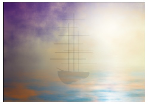 Corel Xara: Turner-style ship in foggy sea