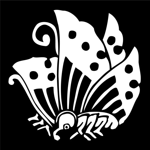 Japanese Butterfly Crest; Asia, Matsuri, Graphics, Japanese, Butterfly, Crest