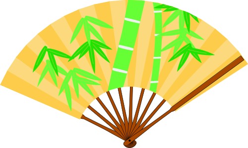Japanese Fan; Asia, Decoration, Matsuri, Graphics, Japanese, Fan