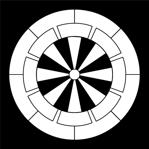 Japanese Genji-Wheel Crest; Asia, Matsuri, Graphics, Japanese, Genji-Wheel, Crest