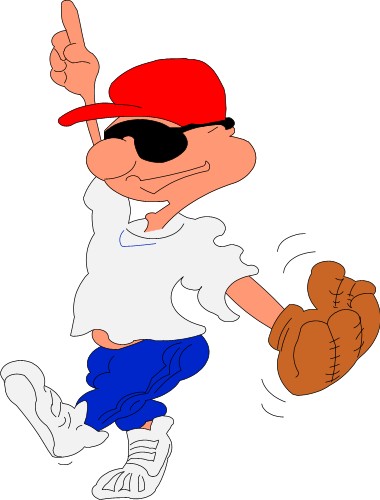 Cartoons: Person playing baseball