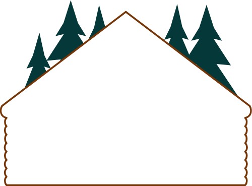 Backgrounds: Chalet with trees