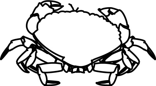 Crab; Fish, Meat, Water, Food, Shell, Outline
