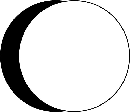 Outline circle; Circle, Dingbat, Shadow