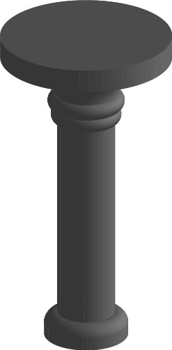 Lathed plunger; Lathed, 3D, Shaded, Object, Plunger