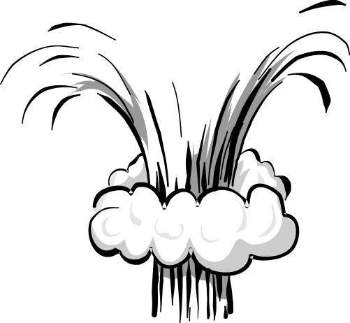 Geyser; Geyser, Cartoon, Plume, Smoke, Explosion