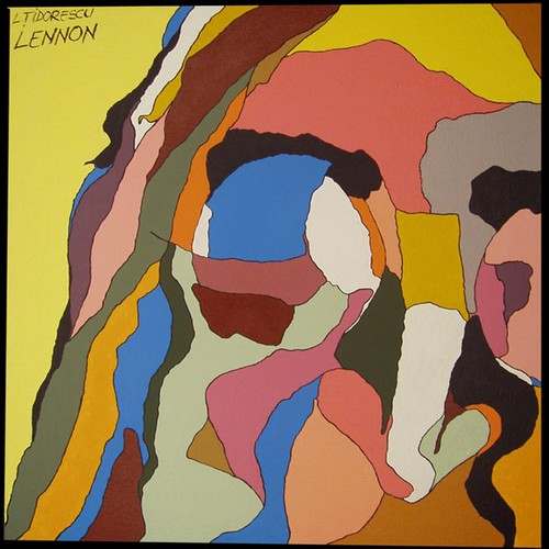 John Lennon; acryl painting 35.4x35.4 in