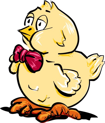 Easter chick; Easter, Chicken, Chick, Hen, Festival, Bowtie, Bird