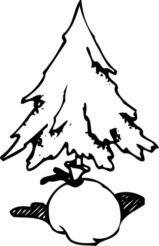 Tree in sack; Tree, Fir, Sack, Xmas, Christmas