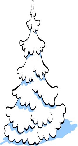 Tree with snow; Snow, Tree, Fir, Xmas, Christmas