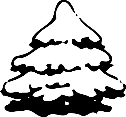 Tree with snow; Holidays