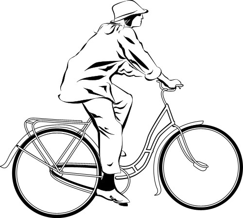Bicycle; Person, Bike, Ride, Riding, Profile