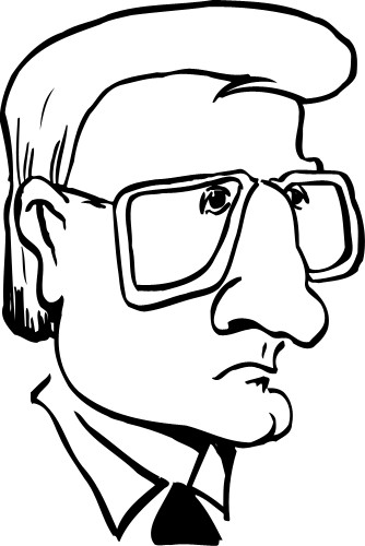 Carl Bildt; Man, Glasses