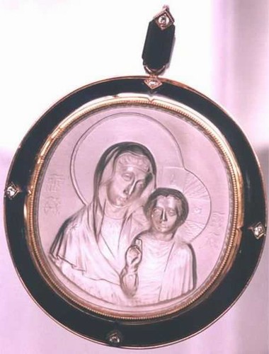 Богородица Казанская; топаз
