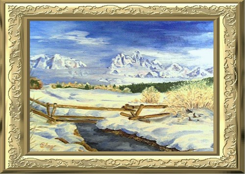 Winter; 70x50 cm; canvas, oil; 2004 year