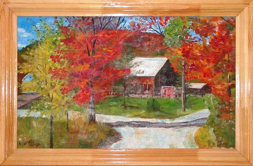 Golden autumn; 70x45 cm; canvas, oil; 2004 year